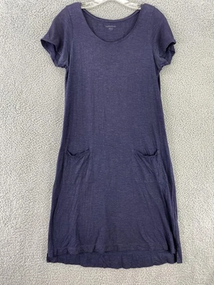 Eileen Fisher Dress Womens Petite Medium Hemp Short Sleeve Pockets Casual - Image 1 of 4