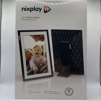 Nixplay Wi-Fi Digital Photo Frame 10.1" Touch Smart Screen LCD Matte Black New - Image 1 of 4