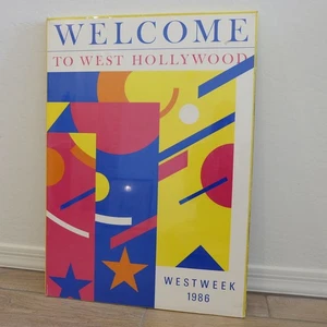 1986 Westweek – Welcome to West Hollywood – 80's Convention Print Art Poster - Picture 1 of 17