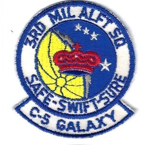 PATCH USAF 3RD MILITARY AIRLIFT SQ C-5 GALAXY DOVER AFB AS-24 - Bild 1 von 1