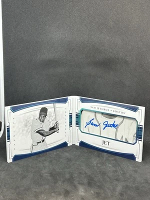 2018 Panini National Treasures CUT Signatures Sam Jethroe Booklet AUTO /5 B8 - Image 1 of 3