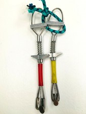 Set of 2 LOWE Rock Climbing Gear Ball Nuts #1, #2 Red Yellow