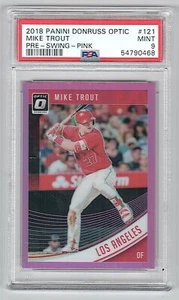 2018 Panini Optic Pre-Swing Pink #121 Mike Trout Angels MINT PSA 9 - Picture 1 of 2