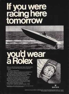 Vintage 1968 Rolex Oyster Datejust Watch Powerboat Racer Don Aronow Original Ad - Picture 1 of 1