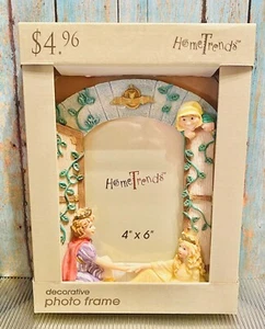 Prinzessin Prinz Märchen Deko Foto Bilderrahmen Keramik Resin NEU 4x6 - Bild 1 von 5