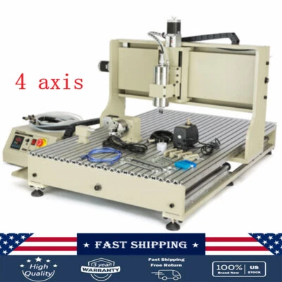 USB CNC 6090 4 axis 2.2KW CNC Router Small Wood Metal Engraving Milling Machine - Image 1 of 4