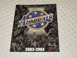 NORFOLK ADMIRALS TEAM AUTOGRAPHED 2003-2004 8X10 PHOTO-19 GRAPHS