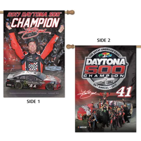 Kurt Busch #41 2017 Daytona 500 Champion NASCAR 2-Sided Vertical Flag (28"x40") Cover