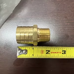Brass 1-1/2 Hose Barb X Male Adapter (lot 11) - Picture 1 of 2