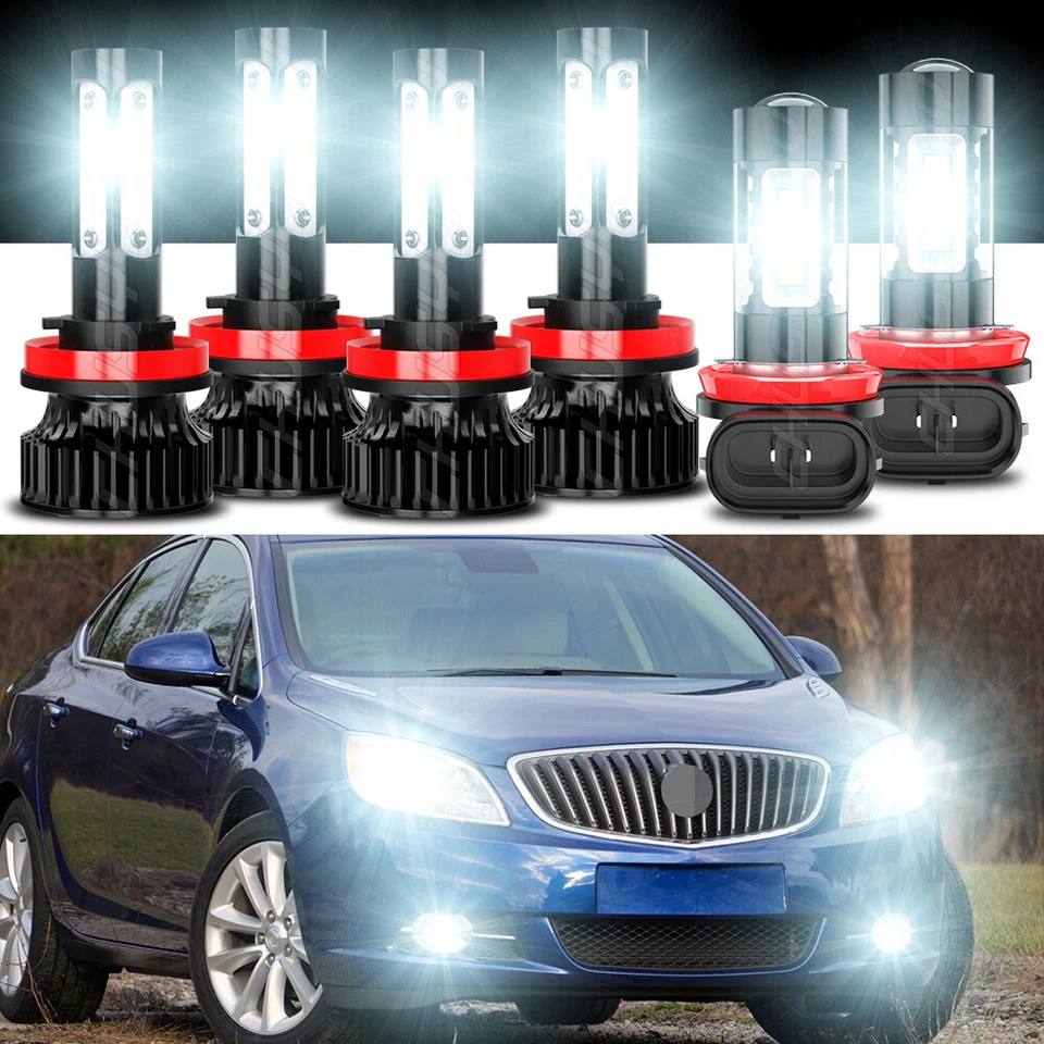 For Buick Verano 2012-2017 Combo 6X LED Headlight High/Low+Fog Lights Bulbs Kit - Image 1 of 4