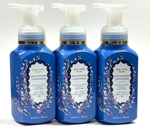 3 BATH & BODY WORKS OCEANSIDE LAVENDER GENTLE FOAMING HAND SOAP WASH 8.75 FL OZ - Picture 1 of 6