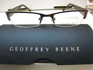 GEOFFREY BEENE EYEGLASS FRAMES Style TRUSTEE in BROWN 50--18-140 W/ Case - Picture 1 of 3