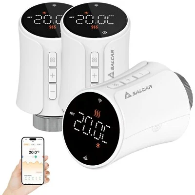 Salcar 3 Set WiFi Thermostat Smart Heizkörper Programmierbar Heizungsthermostat - Bild 1 von 4