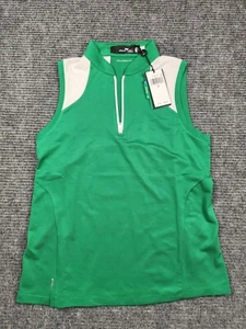 RLX Ralph Lauren Women Tailored Fit Sleeveless Pique Shirt Cruise Green Sz S NWT - Picture 1 of 11