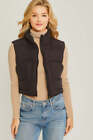 Love Tree Cropped Puffer Vest With Pockets Fall Winter Casual