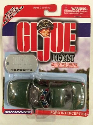 GI Joe Ford Interceptor Base Seguridad Motorizado Die Cast Car con Etiqueta de Perro Nuevo en Paquete Foto 1 de 3