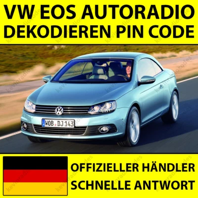 ✅VOLKSWAGEN EOS AUTORADIO DEKODIEREN PIN CODE FÜR ALLE MODELLE RNS RCD MFD✅ - Bild 1 von 4