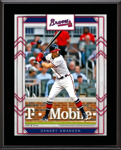 Dansby Swanson Atlanta Braves 10.5" x 13" Sublimated Player Plaque Cover