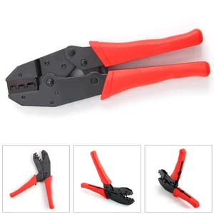 9" Ratchet Crimper Plier Cable Wire Electrical Crimp Terminals Crimping Tool Kit - Picture 1 of 7