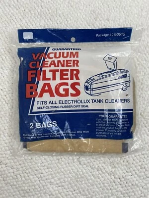 Bolsas de filtro de aspiradora Hoover vintage para limpiadores de tanques Electrolux - Paquete de 2 Foto 1 de 4