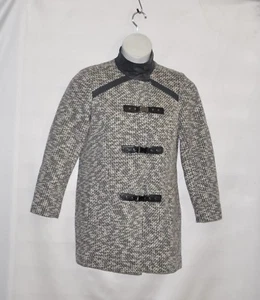 Abrigo SA by Seth Aaron con cierres de palanca talla S negro/blanco - Imagen 1 de 3