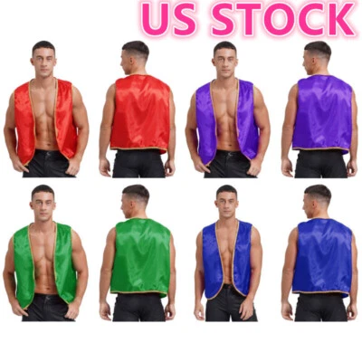 Hombres Príncipe Árabe Mancha Chaleco Borde Dorado Frente Abierto Chaleco Disfraz Juegos con disfraces Foto 1 de 4