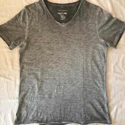 CAMISETA ANGELO LITRICO CRAFTED GOODS MASCULINA GOLA V CINZA AJUSTE FINO MÉDIO - Imagem 1 de 4