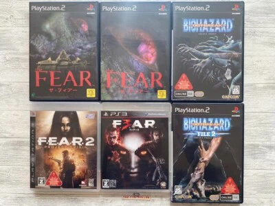 SONY PS2 3  The Fear & F.E.A.R. 2 3 & Resident Evil Outbreak 1 & File 2 set - Image 1 of 4