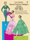 Poupées en papier Great Fashion Designs of the Fifties : 30 costumes haute couture par 