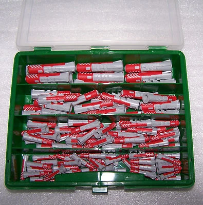 145tlg Fischer Dübel DUOPOWER Dübelsortiment im Koffer 5mm 6mm 8mm 10mm