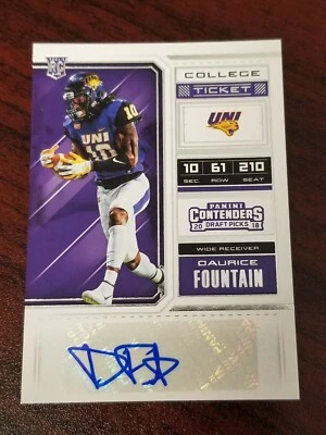 2018 Contenders Draft #290 Daurice Fountain Auto Northern Iowa Colts WR J - Image 1 of 2