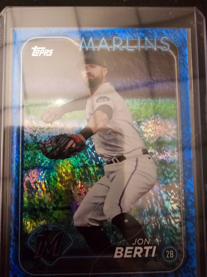 Miami Marlins Jon Berti Blue Foil Parallel 400/999 RAW Topps 2024 Baseball - Image 1 of 1