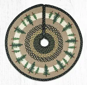 Jute 30" Round Tree Skirt. Christmas Tree Skirt. Tall Timbers Trees - Picture 1 of 1