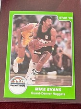 1985-86 Star MIKE EVANS #53 Basketball Denver Nuggets NM-NMMT OC