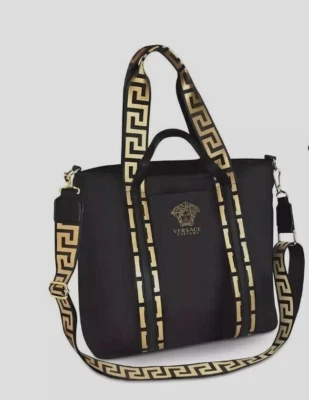 Versace Medusa Greca Deusa Grega Chave Weekender Bolsa Tote, Bolsa de Pó, Bolsa NOVA - Imagem 1 de 4