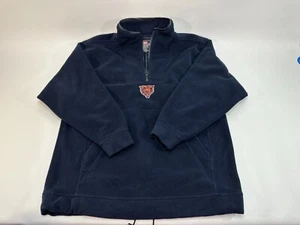 Chicago Bears Mens Fleece 1/4 Zip Sweatshirt Blue Medium NFL Football Sweater - Picture 1 of 9