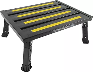 RV Step Stool Stable Foldable Platform Adjustable Height Non Slip Rubber Feet - Picture 1 of 13