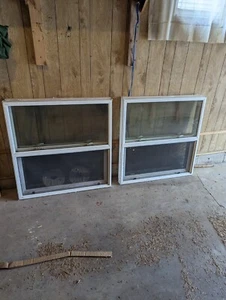 White Vinyl, per hung, Windows For a House with sceens 36in X 36 in - Picture 1 of 22
