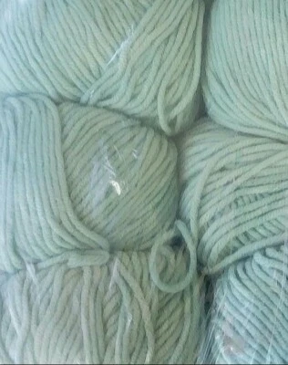 New! 16 skeins GGH Samoa #90 dark mint gr enough for an adult sweater! - Image 1 of 3