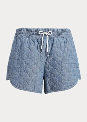Polo Ralph Lauren Womens Quilted Chambray Shorts Size-Medium NWT$168 - Image 1 of 4