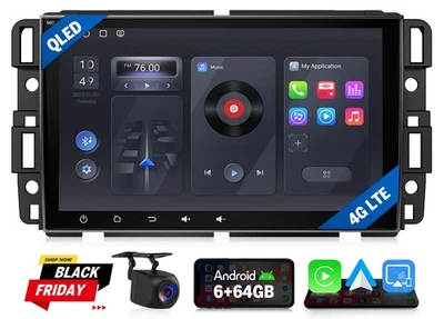 For Chevy GMC Buick GMX6S CarPlay Android 13 6+64G 8" Car Stereo Radio Audio GPS - Image 1 of 4