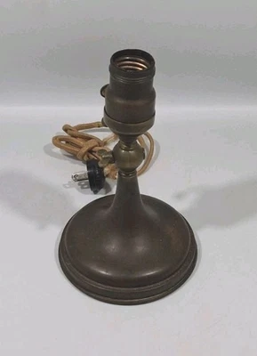 Antigua Lámpara Esmeralita Jr Ajustable Portátil Latón Luz H.G. Clip McFaddin & C Foto 1 de 4