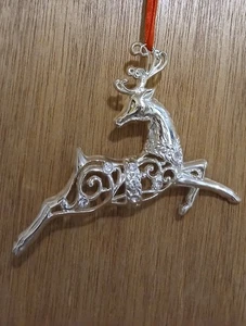 Lenox Brillo y Pergamino Reno Adorno Gemas Transparentes Navidad   - Imagen 1 de 9