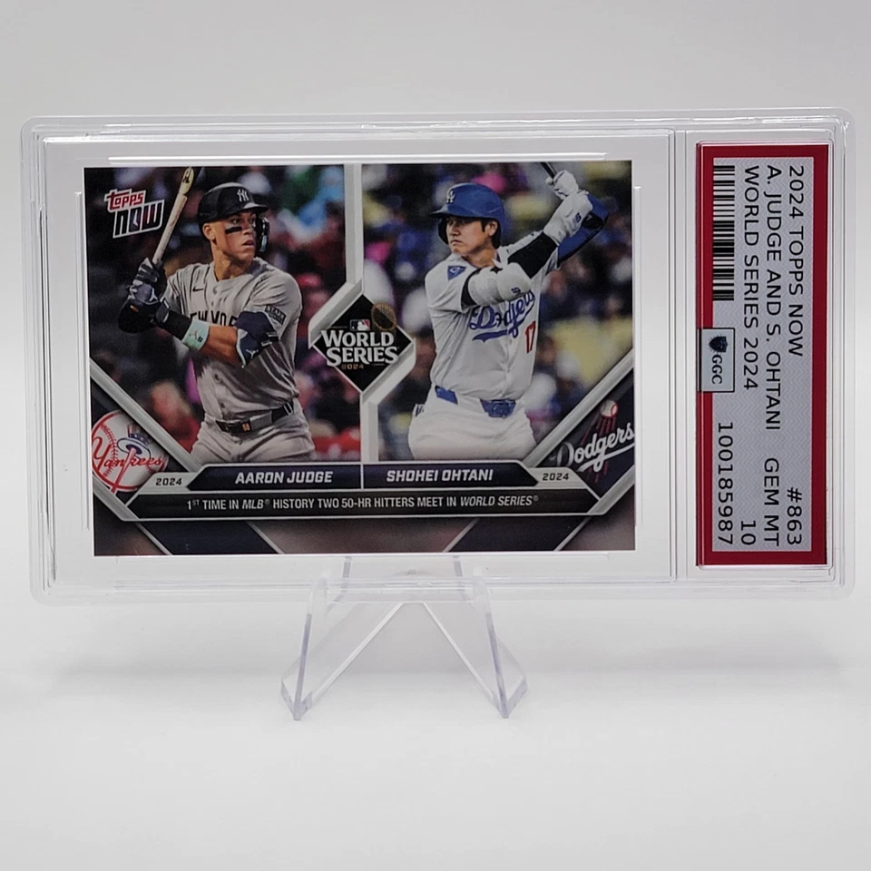 2024 Topps Now Aaron Judge, Shohei Ohtani Serie Mundial SP Clasificado GGC GEMA COMO NUEVO 10 Foto 1 de 4