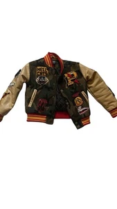Jordan Craig-Kids Hellcats Camo Varsity Jacket Size 5 -Patchwork-Bomber Style - Picture 1 of 4