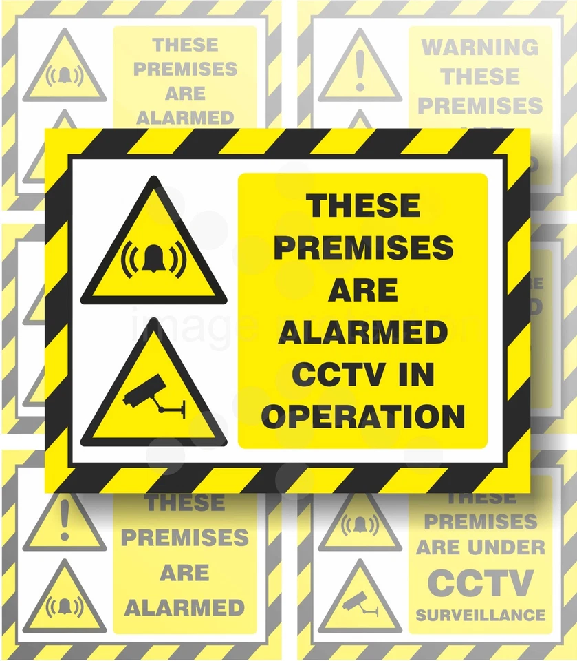 VISION SIGNS THESE PREMISES ARE ALARMED 24HR SURVEILLANCE SECURITY WARNING CCTV KEEP OUT SIGN