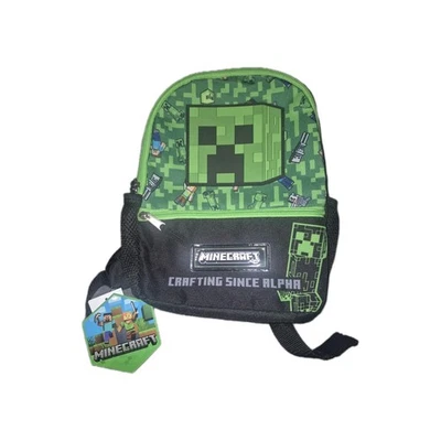 Nueva Mochila Infantil Minecraft Creeper Verde y Negra 12x9x3 ¡Gran Regalo! Foto 1 de 4