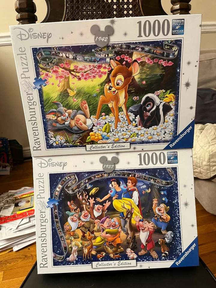 2 NOS Ravensburger Puzzles, (Disney's Snow White & Bambi) Collector's edition - Image 1 of 1