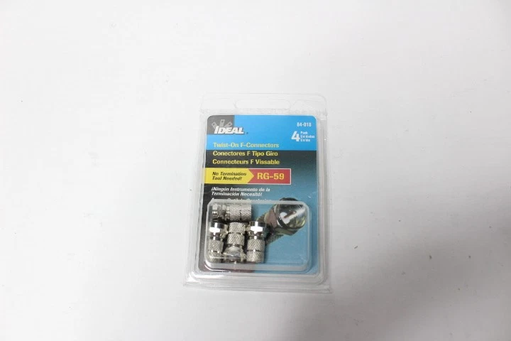 (4-Pk) Ideal Twist-On F-Connectors RG-59 84-018 - Image 1 of 1