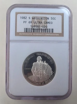 1982-S George Washington Commemorative Half Dollar NGC PF69 Ultra Cameo - Image 1 of 4